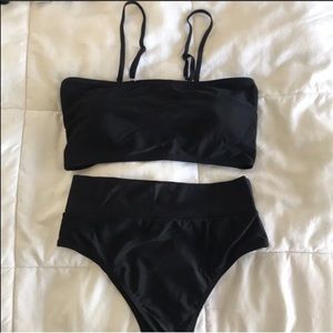 black high waisted baithing suit
